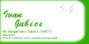 ivan gubics business card